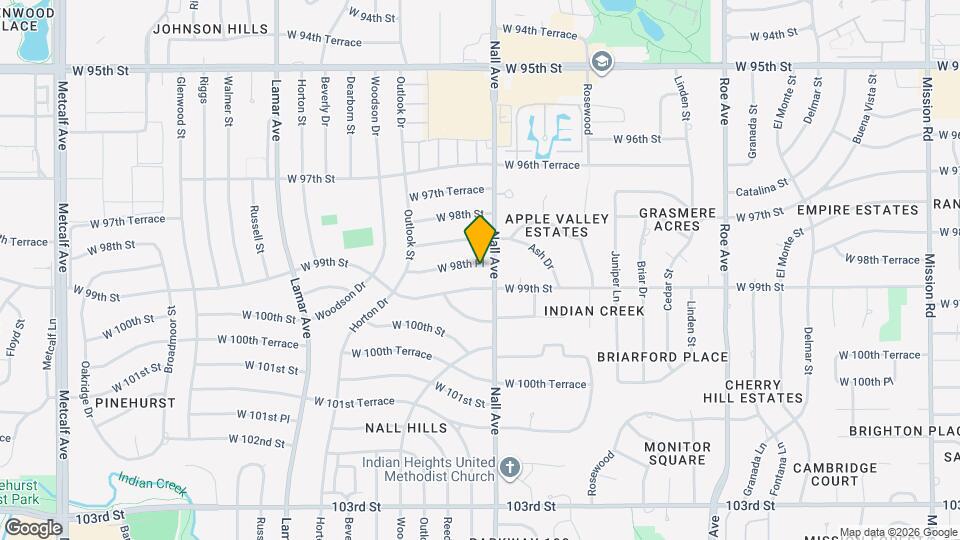 5521 W 98th Pl Map and Location Details