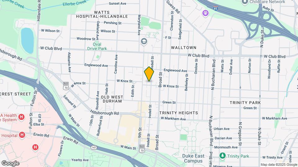 1001 Iredell St Map and Location Details
