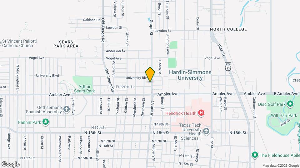 1702 Sandefer St Map and Location Details