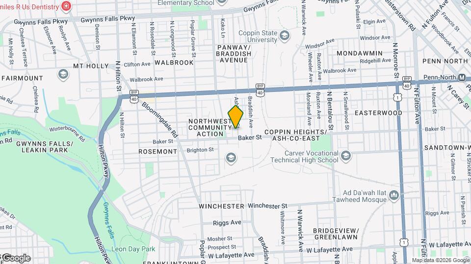 1614 Ashburton St Map and Location Details