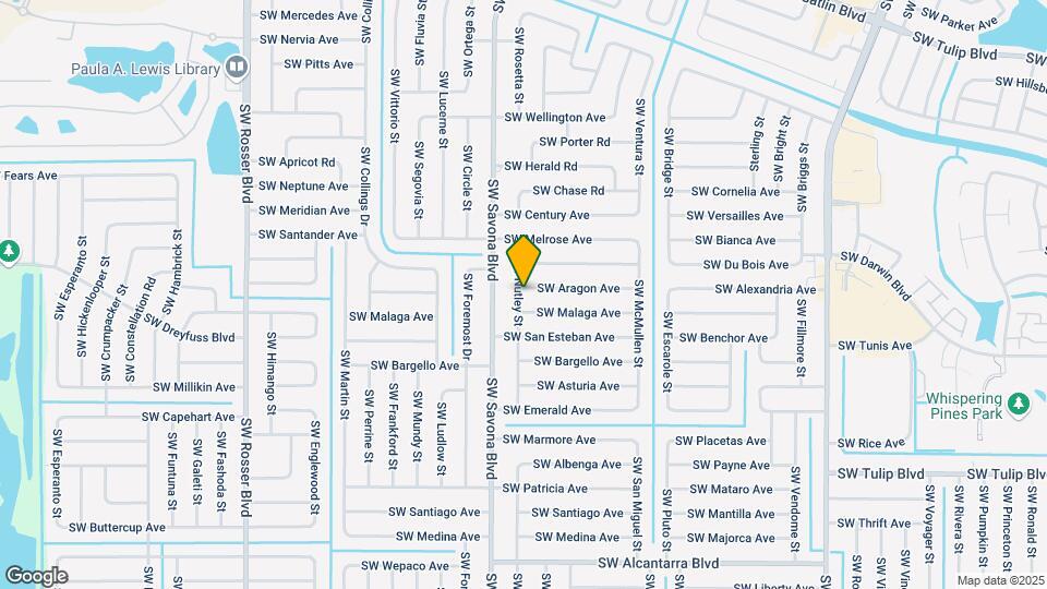 1270 SW Aragon Ave Mapa y Detalles de la Ubicación