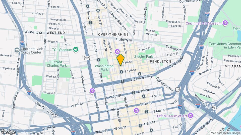 1218-1220 Vine St Map and Location Details
