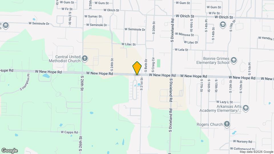 2100 W New Hope Rd Map and Location Details