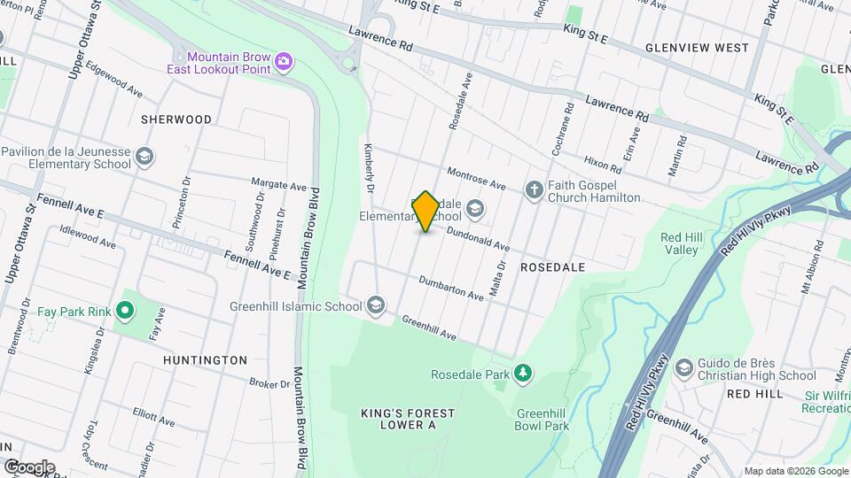 279 Rosedale Ave Map and Location Details