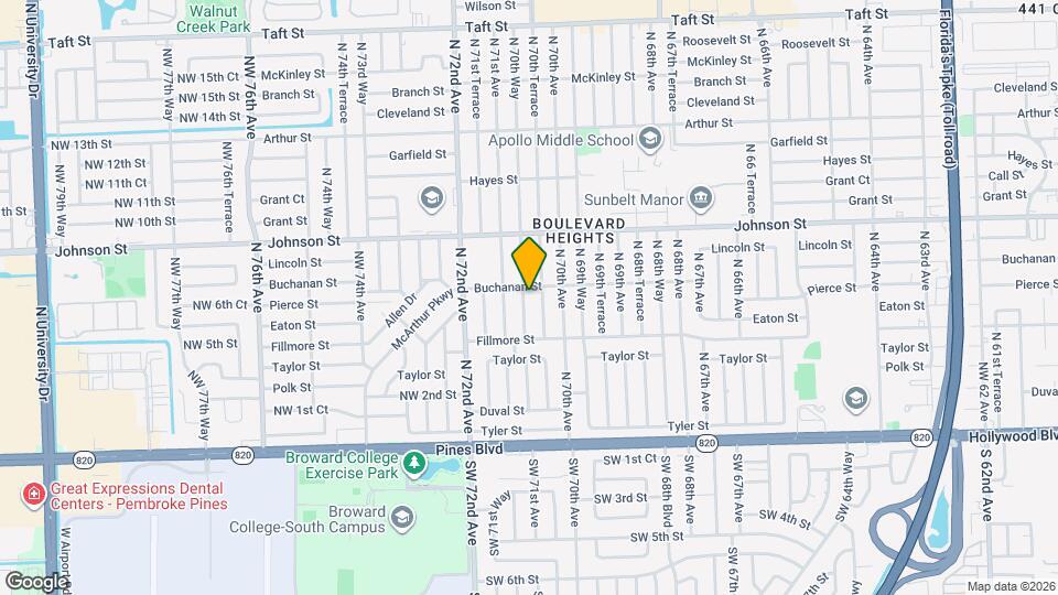 621 N 70th Way Map and Location Details