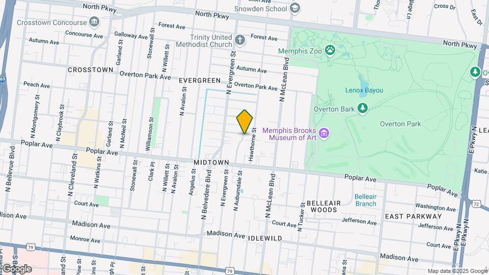 250 N Auburndale St Map and Location Details