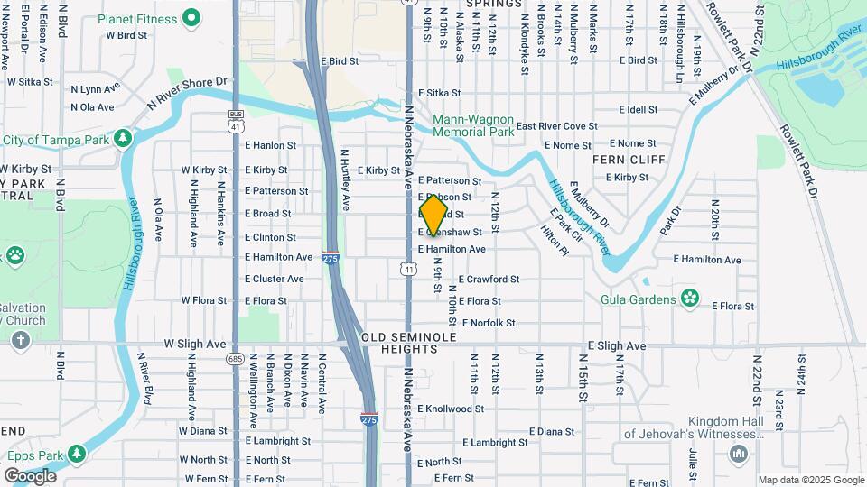 910 E Hamilton Ave Map and Location Details