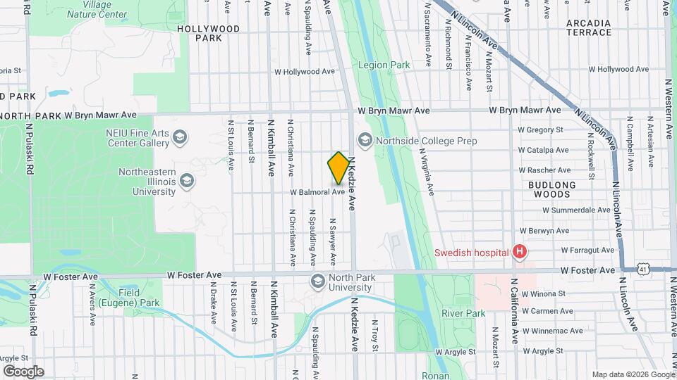 3219 W Balmoral Ave, Unit 1 Map and Location Details