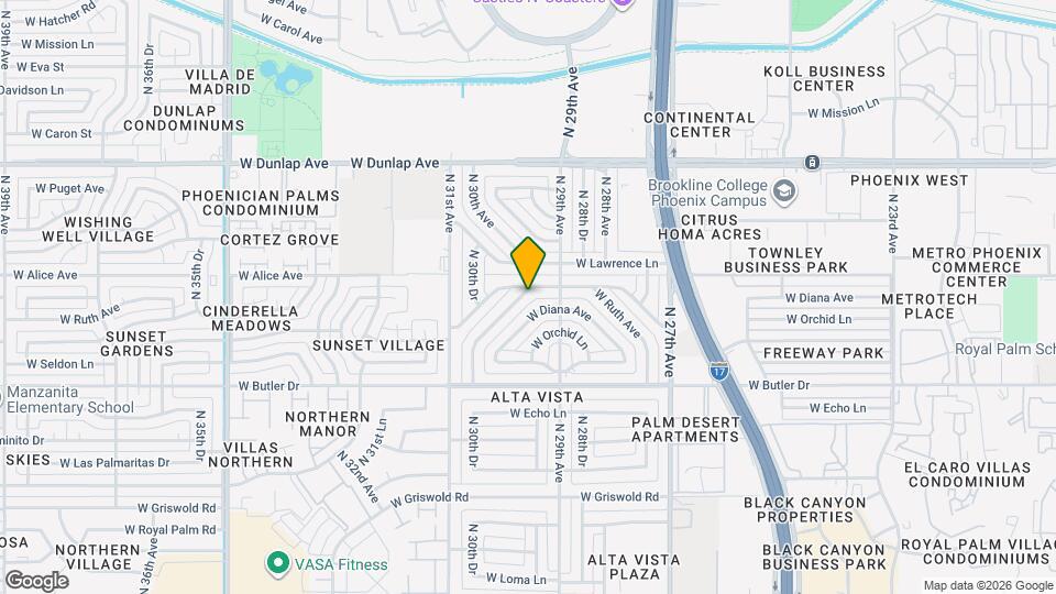 8619 N 30th Dr Map and Location Details