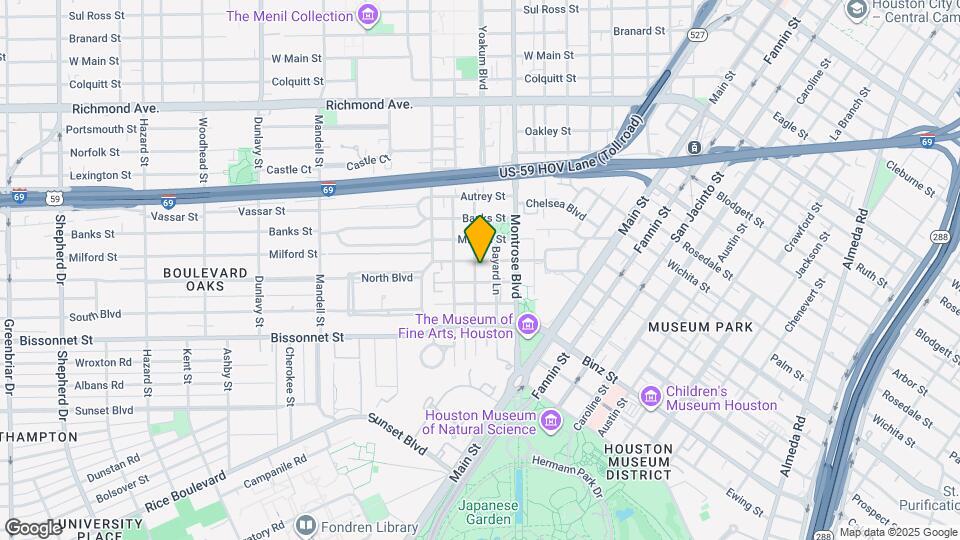 5003 Yoakum Blvd Map and Location Details