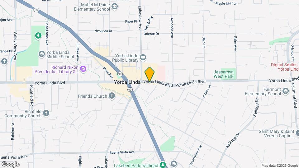 Yorba Linda Apartments Map and Location Details