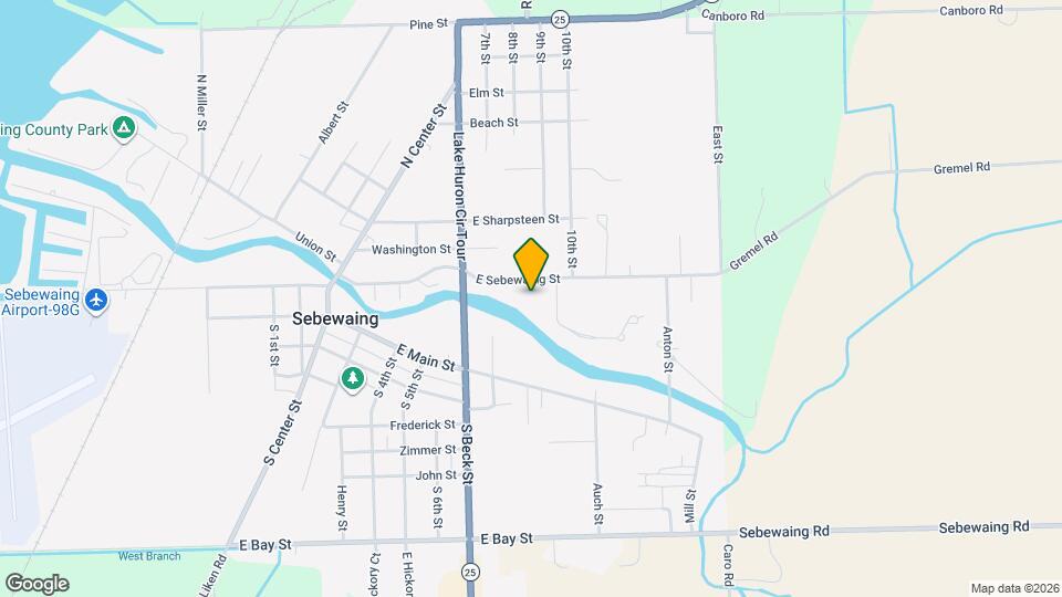 566 E Sebewaing St Map and Location Details