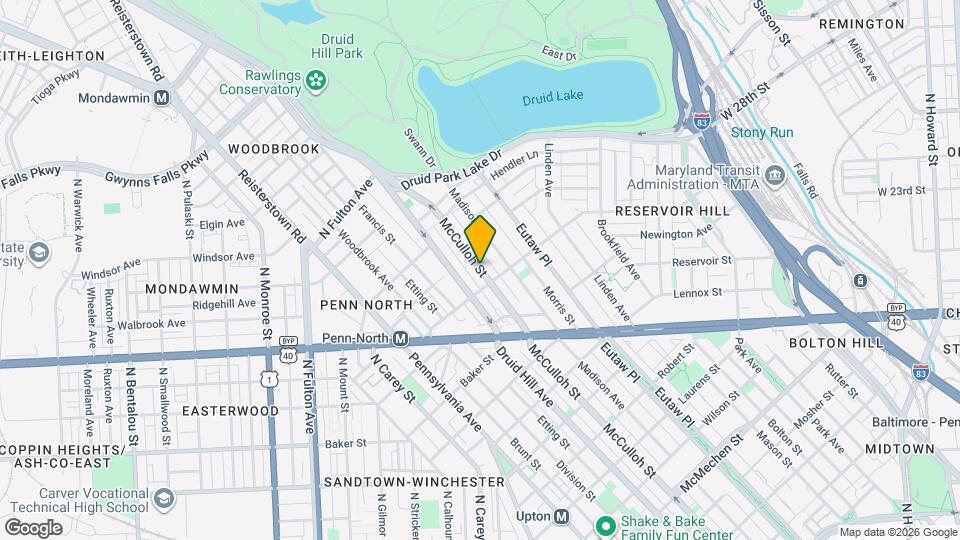 257X McCulloh St Map and Location Details