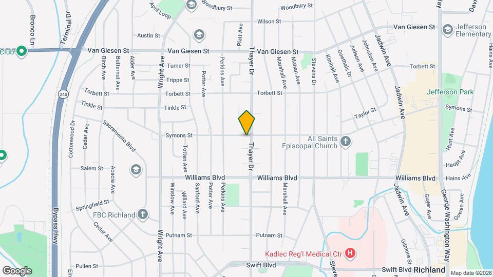 1347 Thayer Dr Map and Location Details