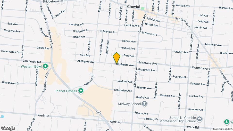 3819 Applegate Ave Map and Location Details