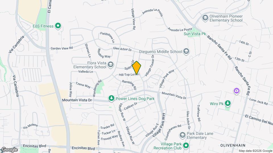 1859 Hill Top Ln Mapa y Detalles de la Ubicación