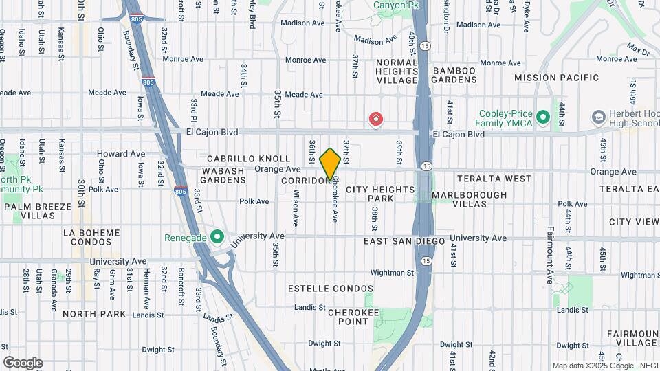 4150 Cherokee Ave Mapa y Detalles de la Ubicación