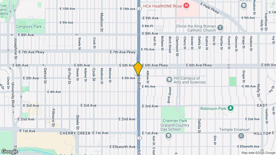501 Colorado Blvd Mapa y Detalles de la Ubicación