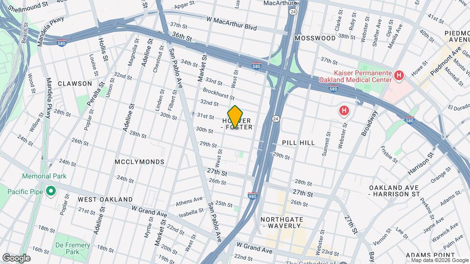 722 30th St, Unit UPPER Map and Location Details