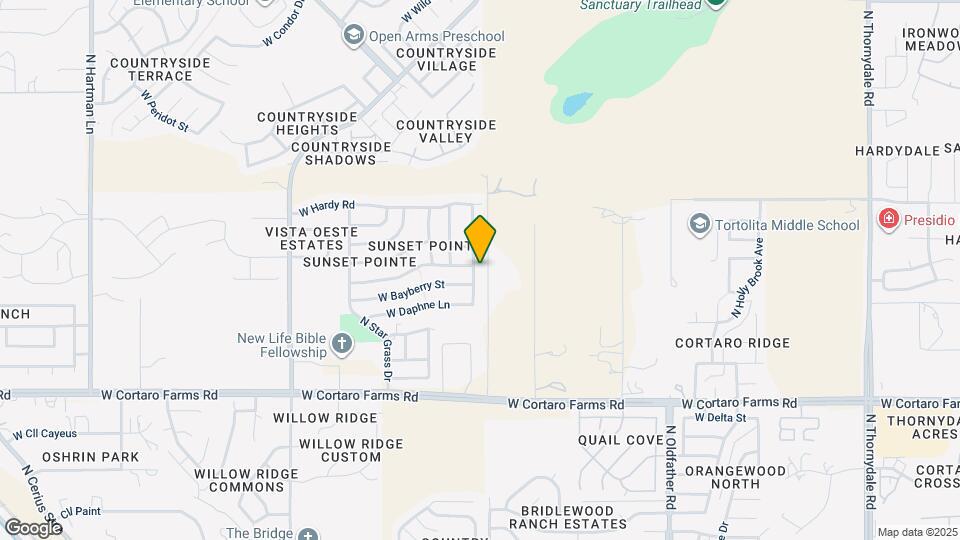 8650 N Chinaberry St Map and Location Details