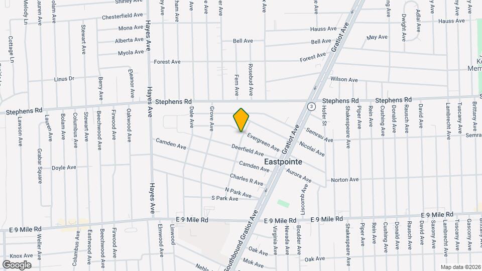 15638 Evergreen Ave Map and Location Details