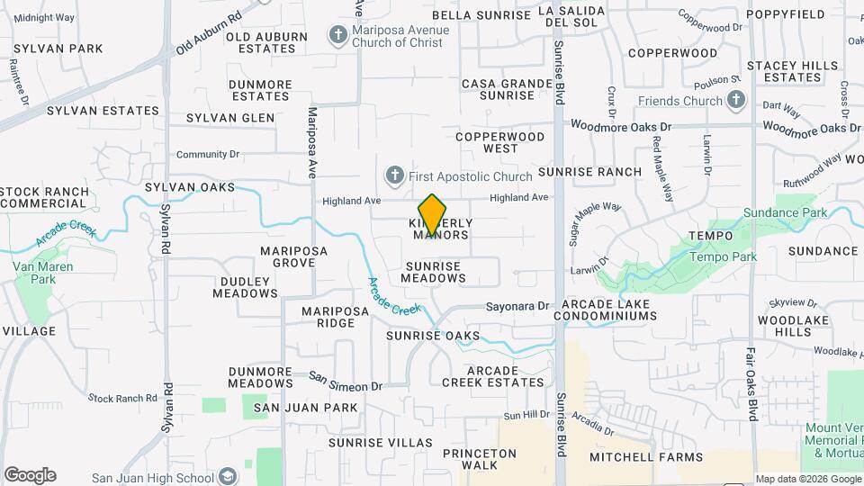 6705 Pacheco Way Map and Location Details