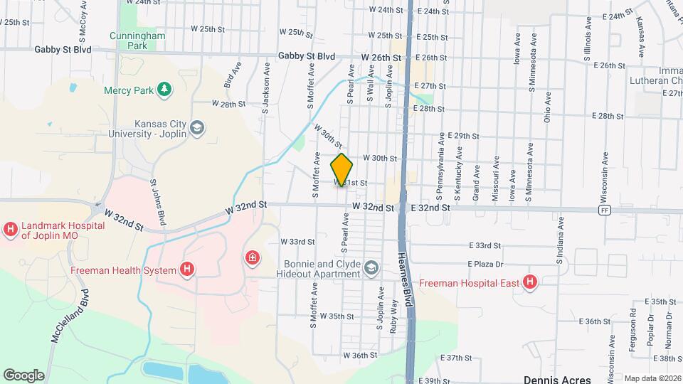 3110 S Pearl Ave Mapa y Detalles de la Ubicación
