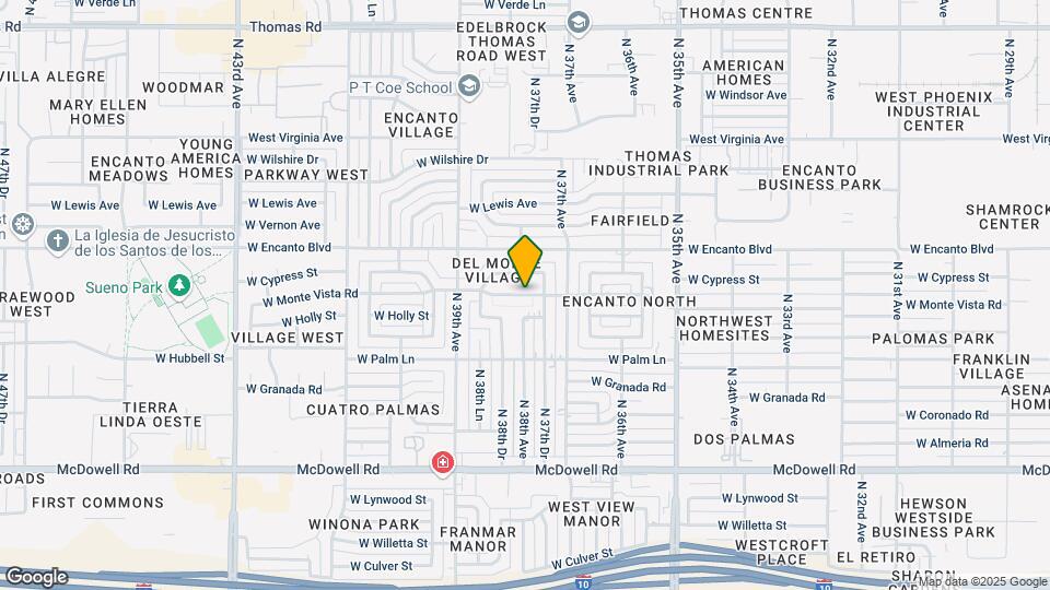 3710 W Monte Vista Rd Map and Location Details