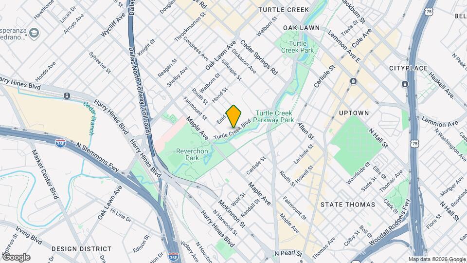 2525 Turtle Creek Blvd Map and Location Details