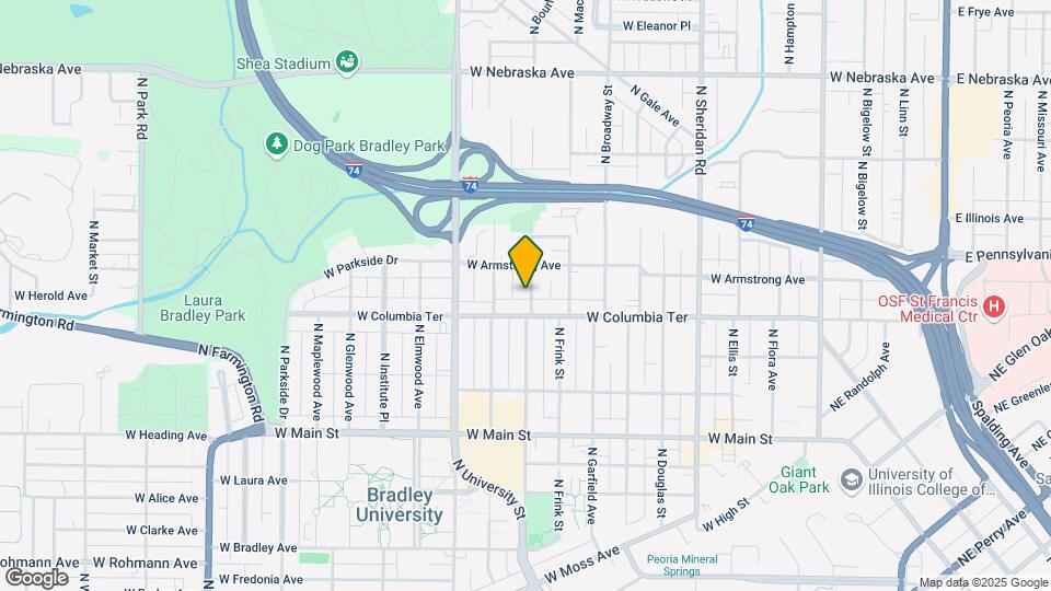 1315 N Bourland Ave Mapa y Detalles de la Ubicación