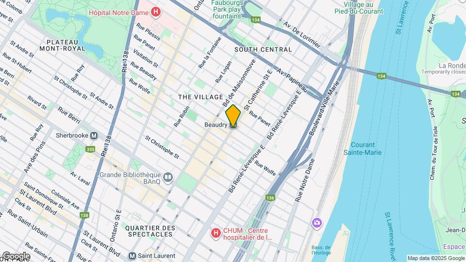 1208-1224 Sainte-Catherine St E Map and Location Details