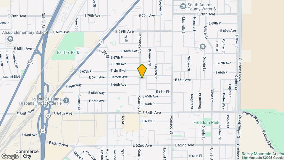 6598 Kearney St Map and Location Details
