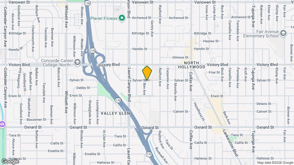 6254 Ben Ave Map and Location Details