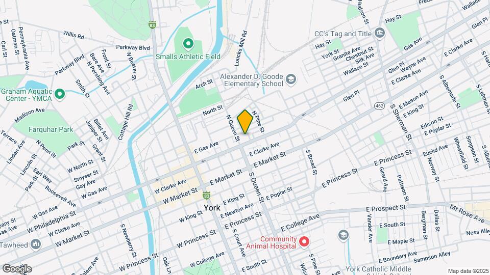 117 N Queen St Mapa y Detalles de la Ubicación