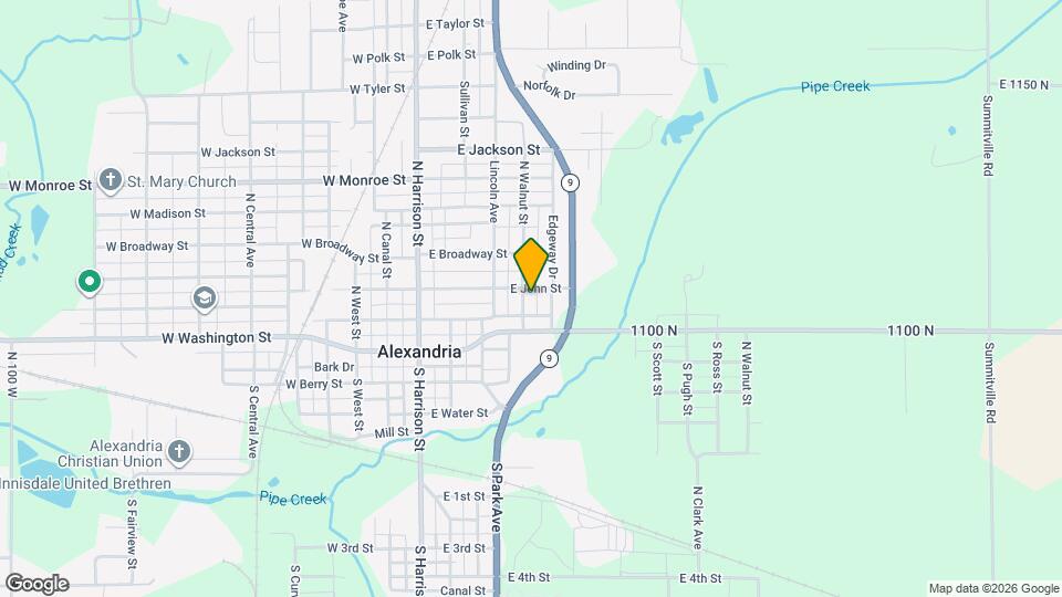 209 N Walnut St Map and Location Details