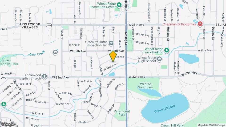 10235 W 33rd Ave Map and Location Details