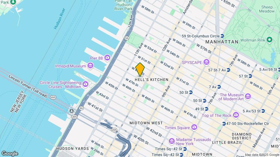 515 West 48th Street Mapa y Detalles de la Ubicación