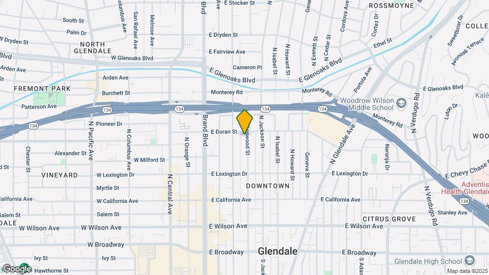 537 N Kenwood St Map and Location Details