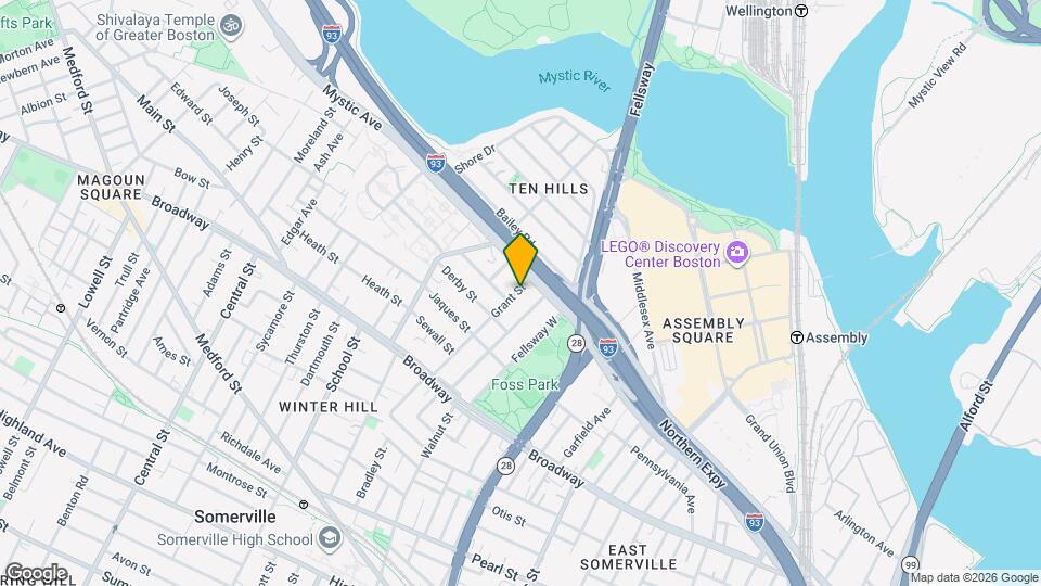 95 Grant St, Unit 1B Map and Location Details