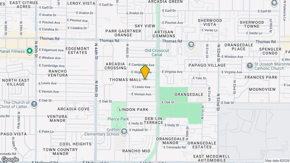 4707 E Wilshire Dr Mapa y Detalles de la Ubicación