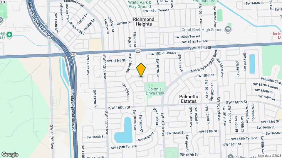 10805 SW 156th Terrace Map and Location Details