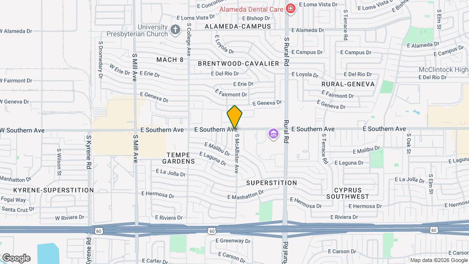 3306 S McAllister Ave Map and Location Details