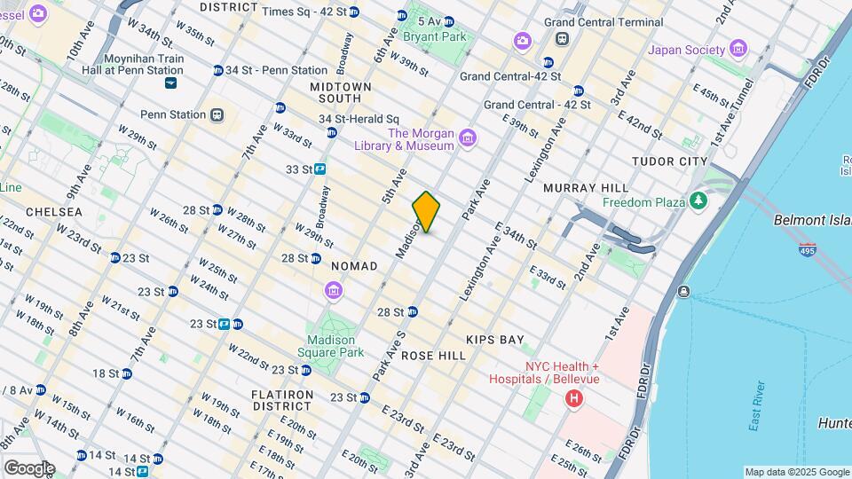 32 E 32nd St Map and Location Details
