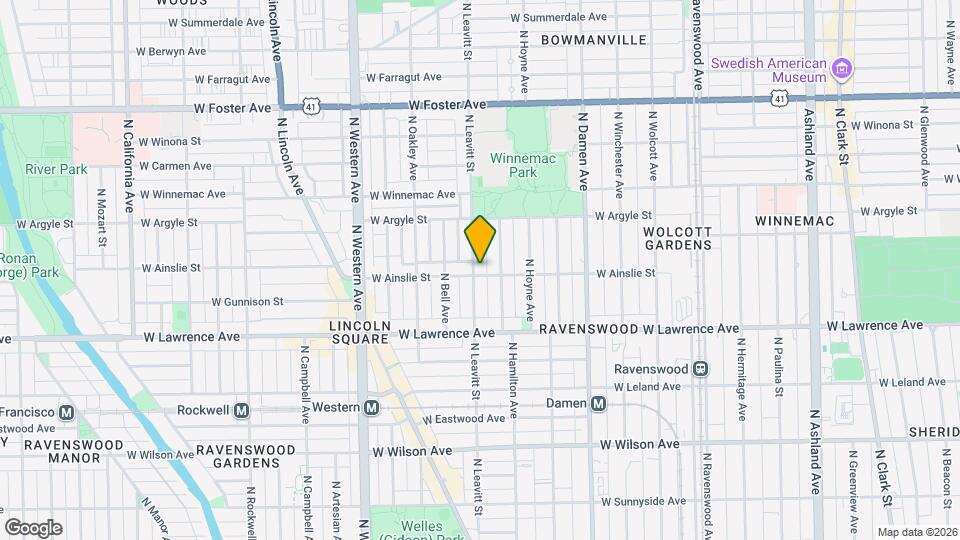 2150 W Ainslie St Mapa y Detalles de la Ubicación