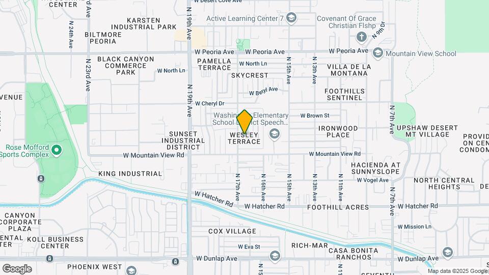 1637 W Cinnabar Ave Map and Location Details