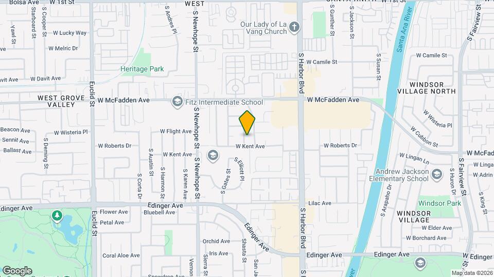 909 S Elliott Pl Map and Location Details