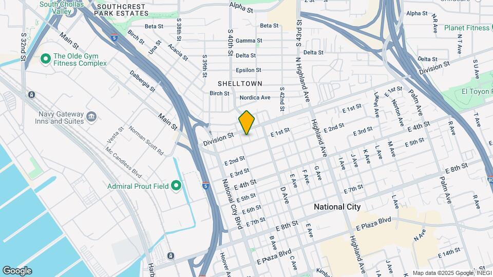 225 E 1st St Map and Location Details