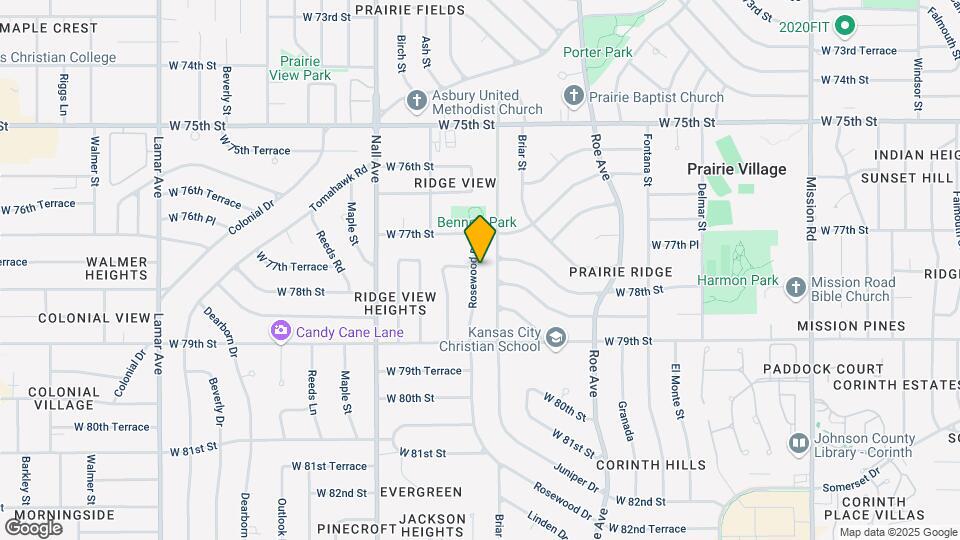 7721 Rosewood Dr Map and Location Details