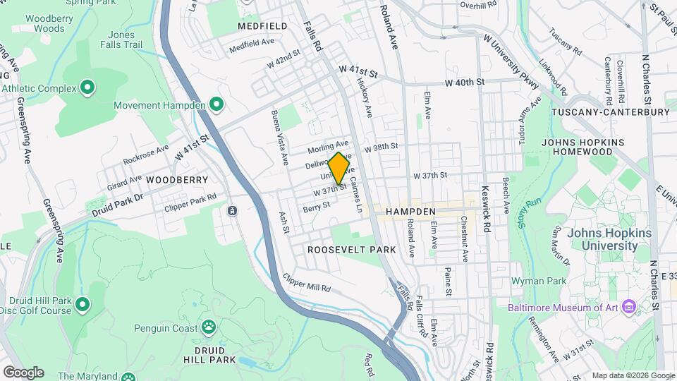 1247 W 37th St Map and Location Details