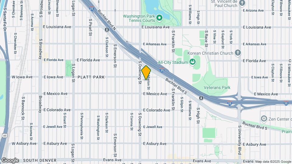 1623 S Marion St Map and Location Details